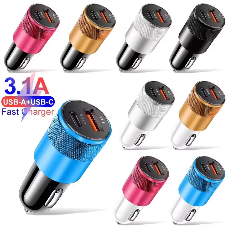 Travel Plug Type C - ที่ชาร์จในรถยนต์ USB 3.1A แบบ Type C