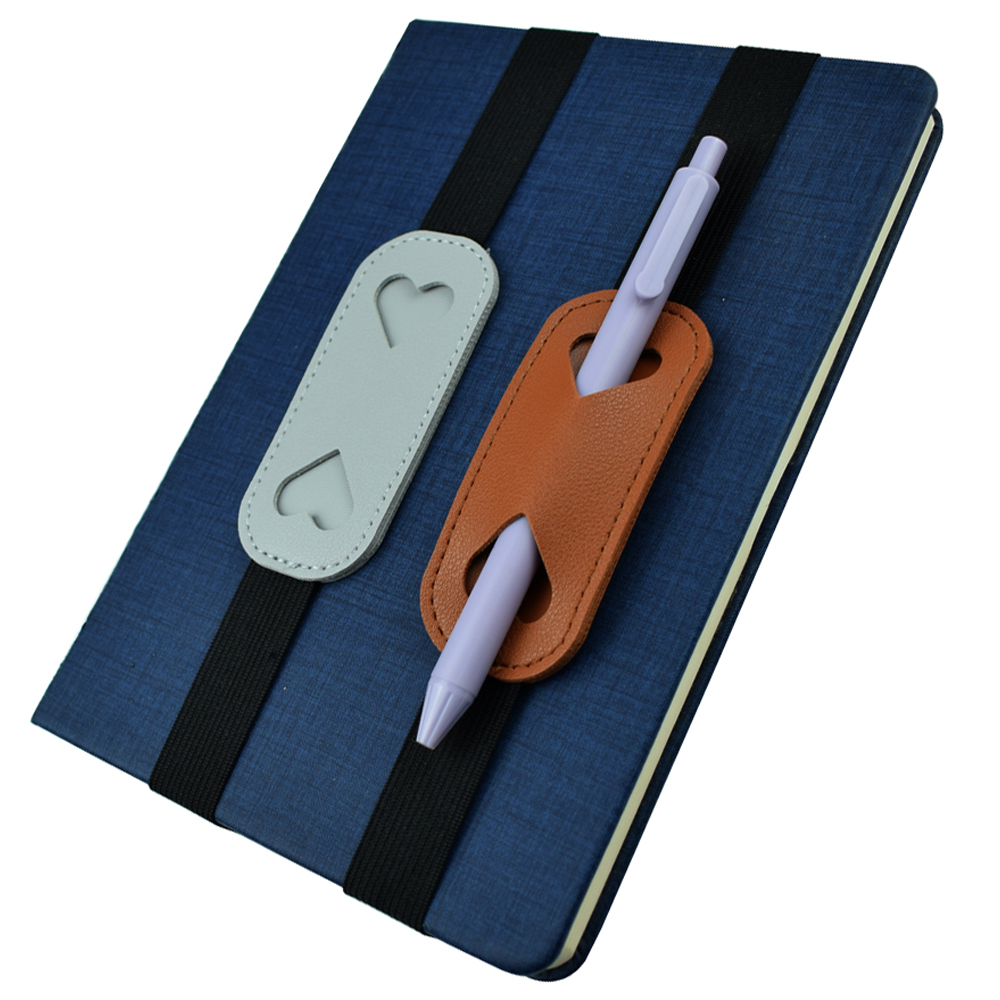 Travel Journal Accessories - สายรัดหนัง PU ยืดหยุ่นสำหรับใส่ปากกา ใช้กับปกสมุดโน้ต สมุดบันทึก และอุปกรณ์เสริมหนังสือ