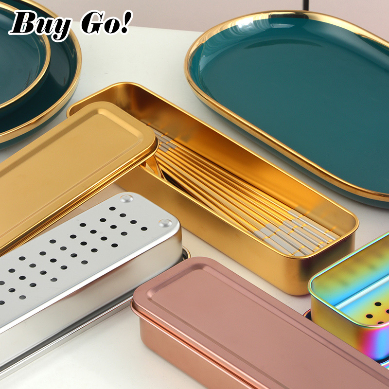 Travel Accessories To Buy - 1/2PCS Sumpit Baja Antikarat ที่เก็บทัพพีกรณีชุดอาหารกลางวันแบบพกพากระเป๋าโน้ตบุ๊คครัวอุปกรณ์เสริมอาหารเย็น