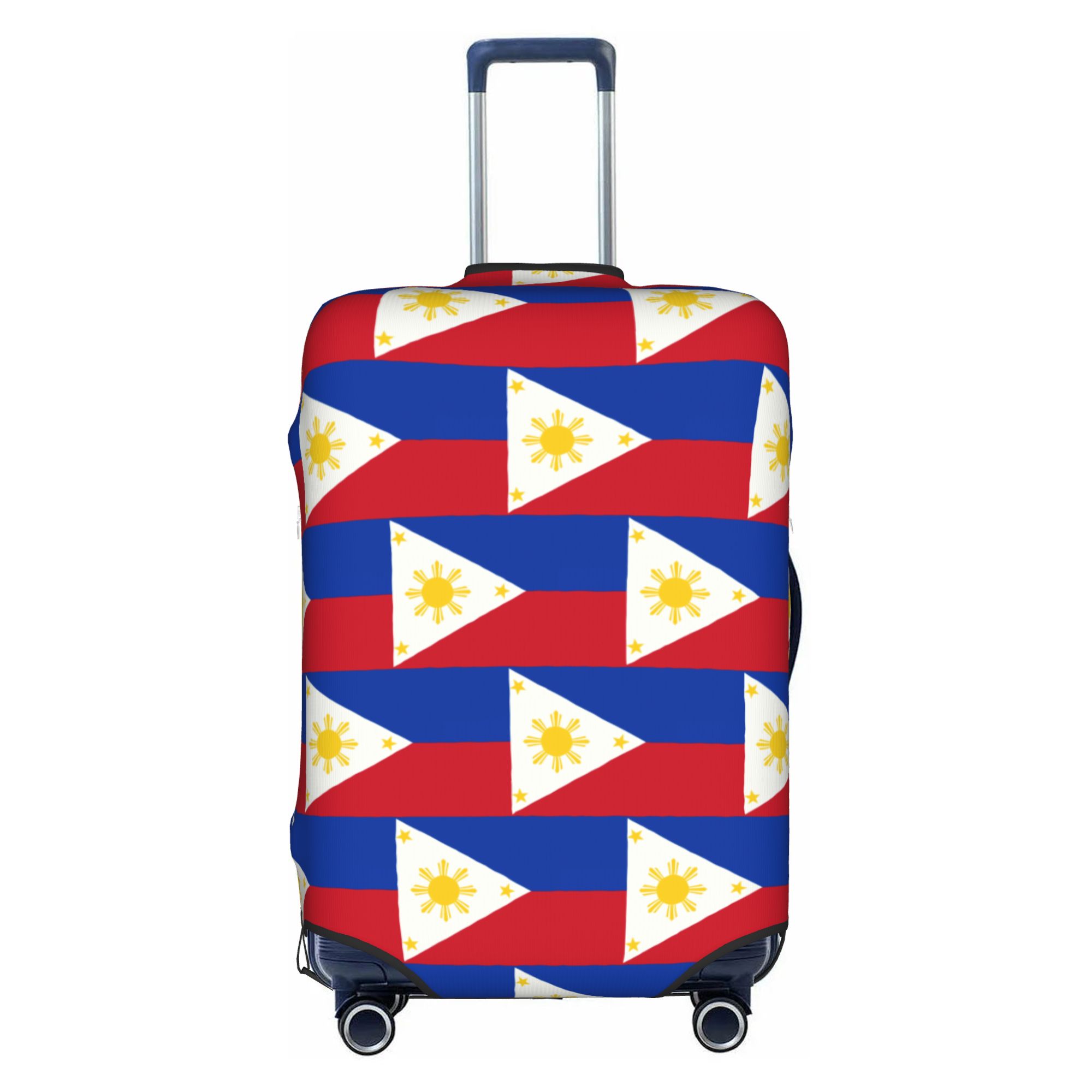 Travel Accessories Philippines - ฝาครอบกระเป๋าเดินทางลายธงชาติฟิลิปปินส์ ผ้าคลุมกระเป๋าเดินทางแบบยืดหยุ่นเหมาะกับขนาด 18-32 นิ้ว