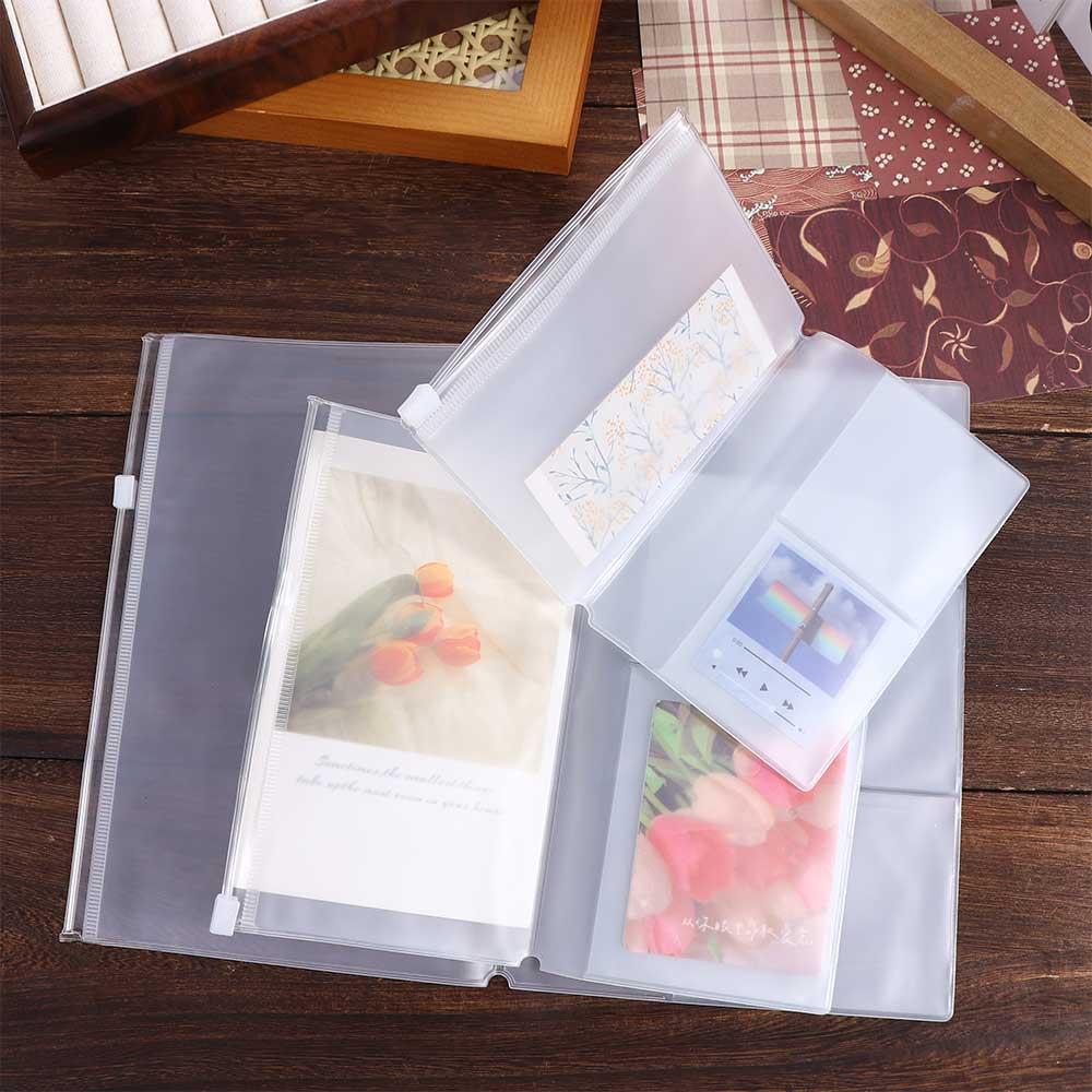 Travel Journal Accessories - กระเป๋าซิปพีวีซีสำหรับนักเดินทาง Midori สมุดบันทึกใส่บัตรอุปกรณ์เสริมการวางแผนสมุดบันทึกมาตรฐาน/กระเป๋า/หนังสือเดินทาง