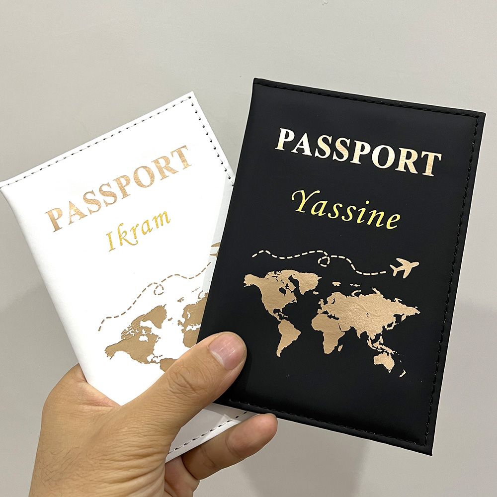 Qantas Travel Accessories - ปกหนังสือเดินทางส่วนบุคคลน่ารักใหม่เครื่องบิน PU ผู้หญิงผู้ชายออกแบบได้เองซองใส่หนังสือเดินทางของขวัญแต่งงานการเดินทาง
