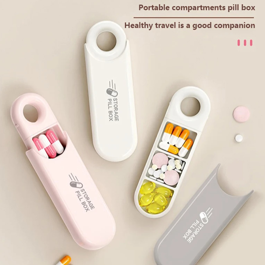 First Aid Travel Kit - กล่องใส่ยาอุปกรณ์ดูแลสุขภาพ3ช่องกล่องยาขนาดเล็กพกพาสะดวก