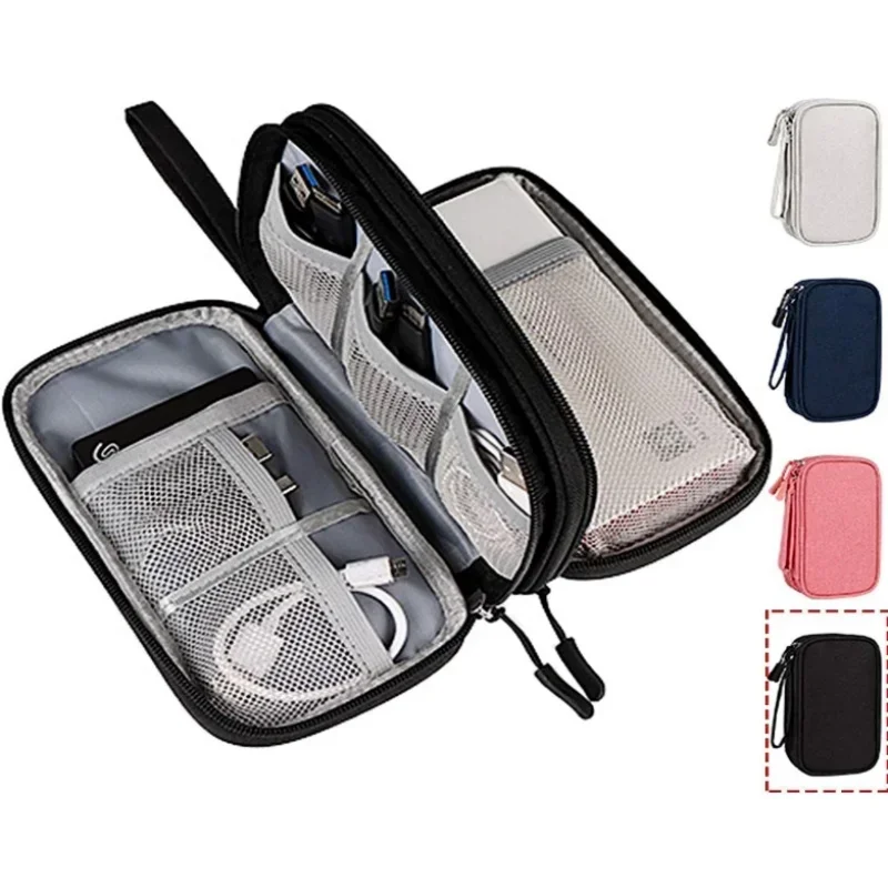Travel Z - กระเป๋าเก็บสายชาร์จแบบพกพา กระเป๋าเก็บอุปกรณ์ดิจิทัล กระเป๋าเก็บสายชาร์จและสายดาต้า USB อุปกรณ์จัดเก็บอุปกรณ์อิเล็กทรอนิกส์กันน้ำ