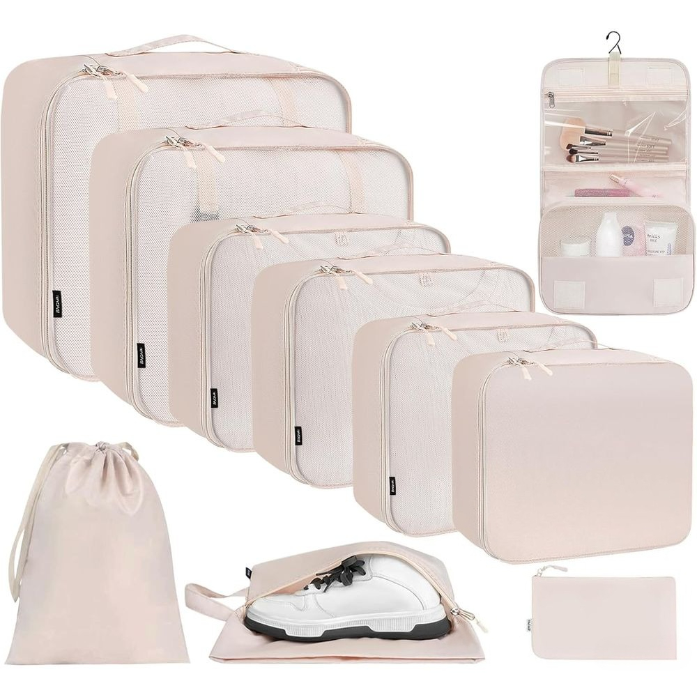 Travel Accessories Packing Cubes - ชุด/8 ชิ้น ชุด/10 ชิ้น ถุงจัดระเบียบสัมภาระ ขนาดต่างๆ