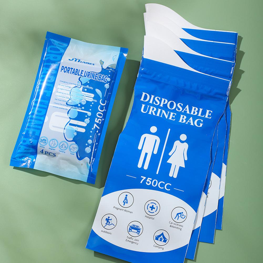 First Aid Travel Kit - ถุงเก็บปัสสาวะแบบพกพา 4 ชิ้น ขนาด 750 ซีซี