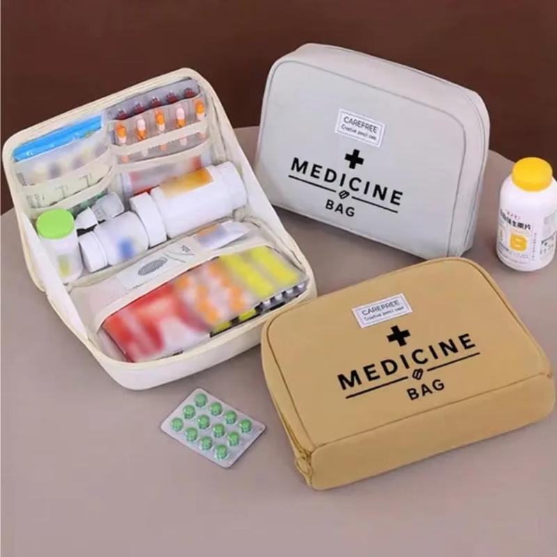 First Aid Travel Kit - ชุดปฐมพยาบาลพกพาสุดน่ารัก ของขวัญที่เหมาะสำหรับครอบครัว น้ำหนักเบา ใช้จัดเก็บยาสำหรับการเดินทางกลางแจ้ง แคมป์ปิ้ง และเหตุฉุกเฉิน