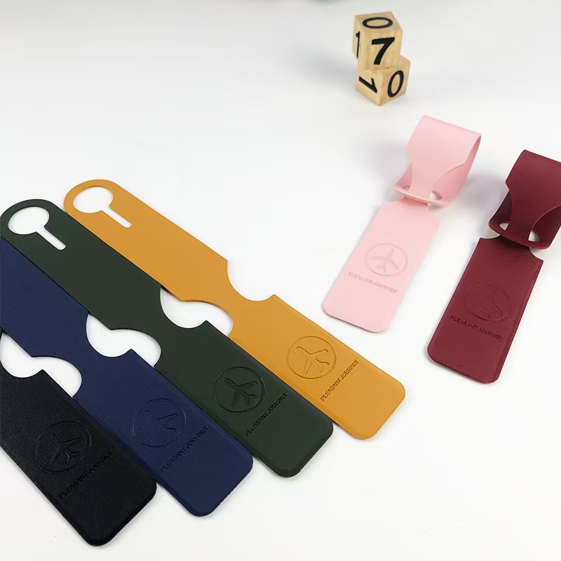Travel Packing Cube - ป้ายติดกระเป๋าเดินทางแบบปรับแต่งได้ ทำจากหนัง PU ป้ายระบุที่อยู่กระเป๋าเดินทาง ลายเครื่องบิน ของตกแต่งกระเป๋าเดินทาง