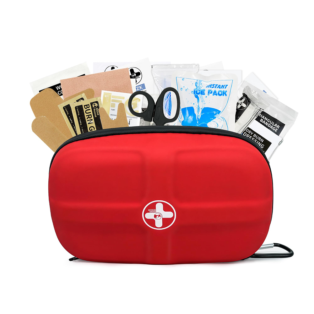 First Aid Travel Kit - Kotak p3k กู้ภัยขนาดเล็กกันน้ำขนาดเล็กพกพาสะดวก, พร้อมอุปกรณ์106สำหรับการเดินทางใช้ในบ้านรถ
