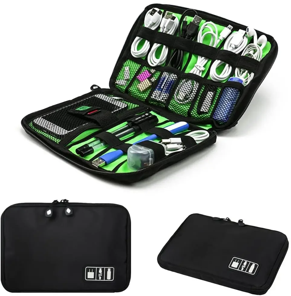 Travel Z - ชุดอุปกรณ์จัดเก็บสายเคเบิล กระเป๋าเก็บสาย USB สายหูฟัง ปากกา พาวเวอร์แบงค์