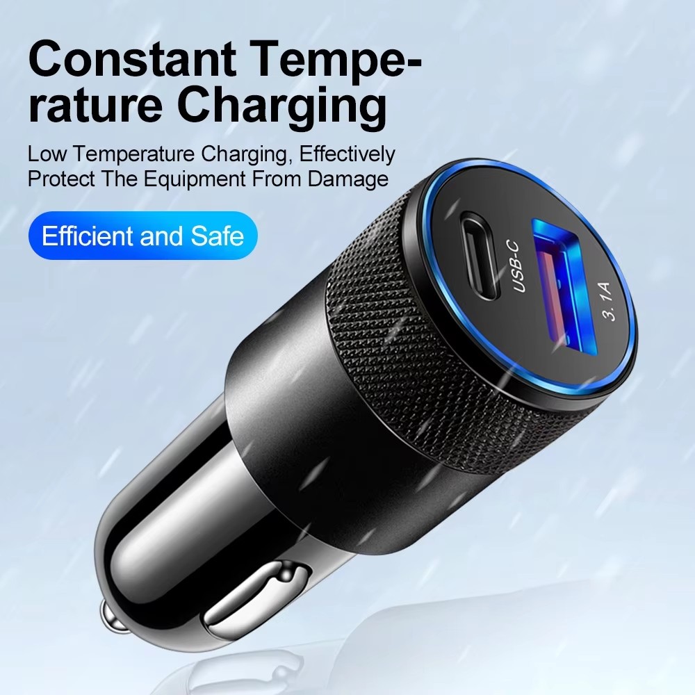 ที่ชาร์จในรถยนต์ USB 3.1A แบบ  - Travel Plug Type C บทวิจารณ์และราคา