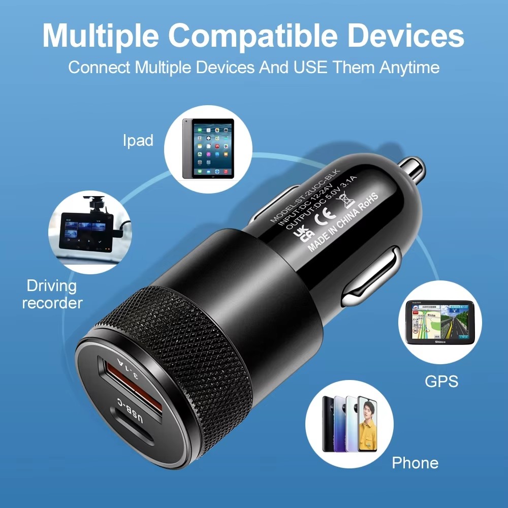 ที่ชาร์จในรถยนต์ USB 3.1A แบบ  - Travel Plug Type C บทวิจารณ์และราคา