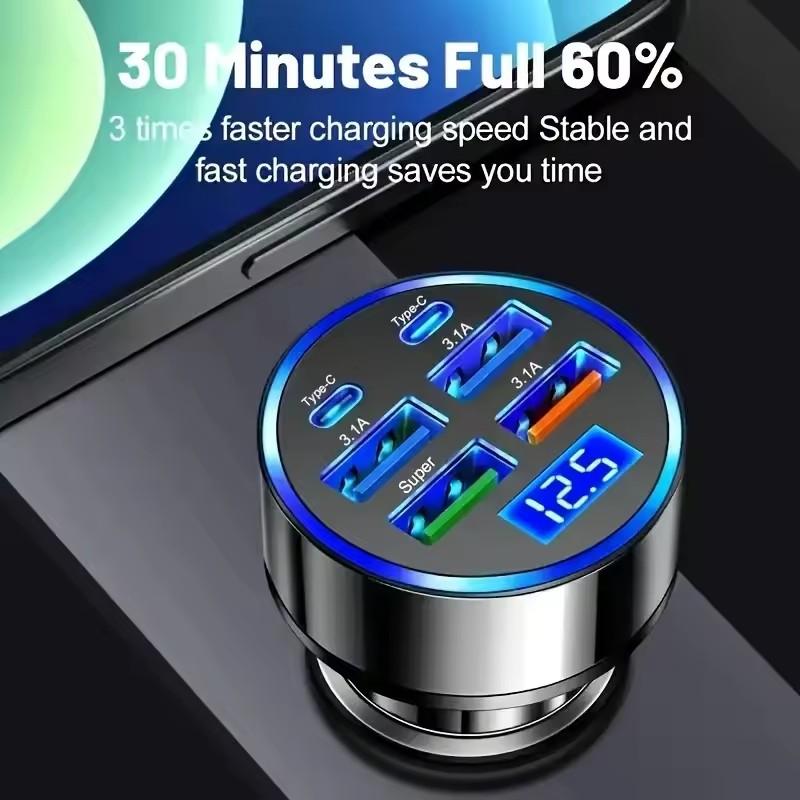 ที่ชาร์จในรถยนต์ 300W PD 6 พอร - Travel Plug Type C บทวิจารณ์และราคา