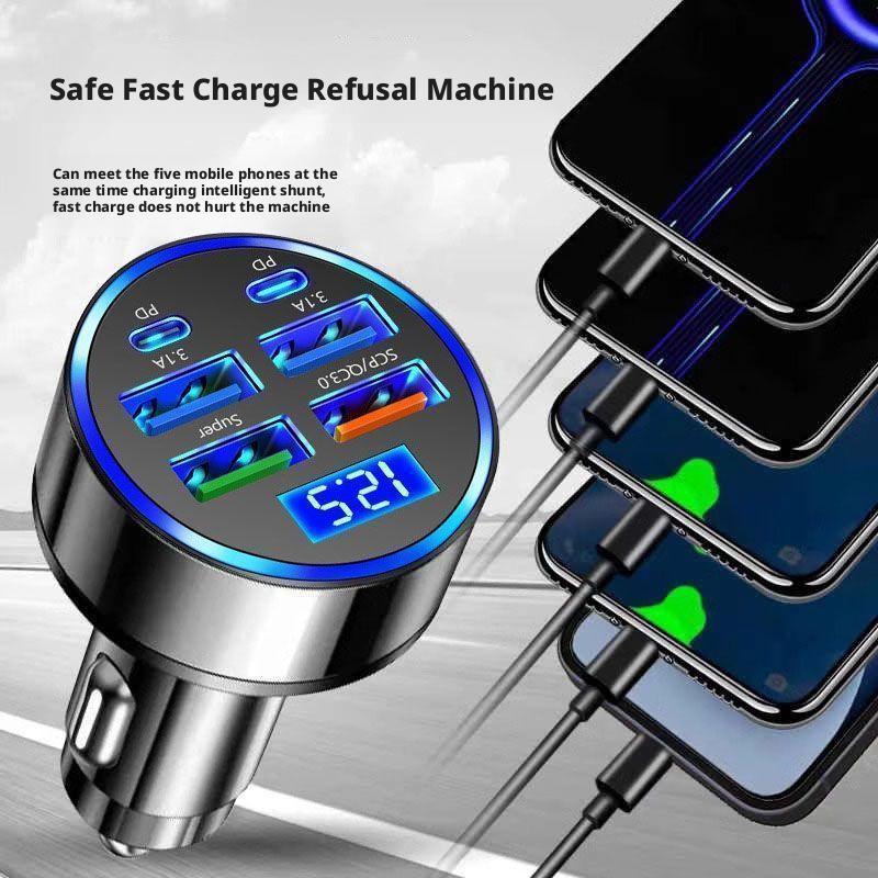 ที่ชาร์จในรถยนต์ 300W PD 6 พอร - Travel Plug Type C บทวิจารณ์และราคา