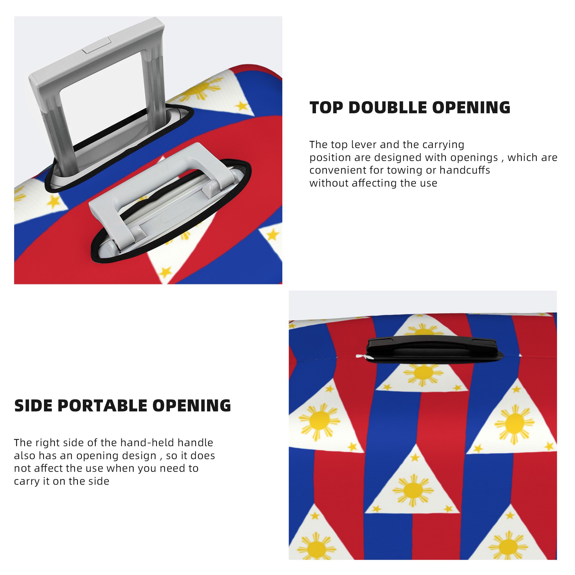 ฝาครอบกระเป๋าเดินทางลายธงชาติฟ - Travel Accessories Philippines บทวิจารณ์และราคา