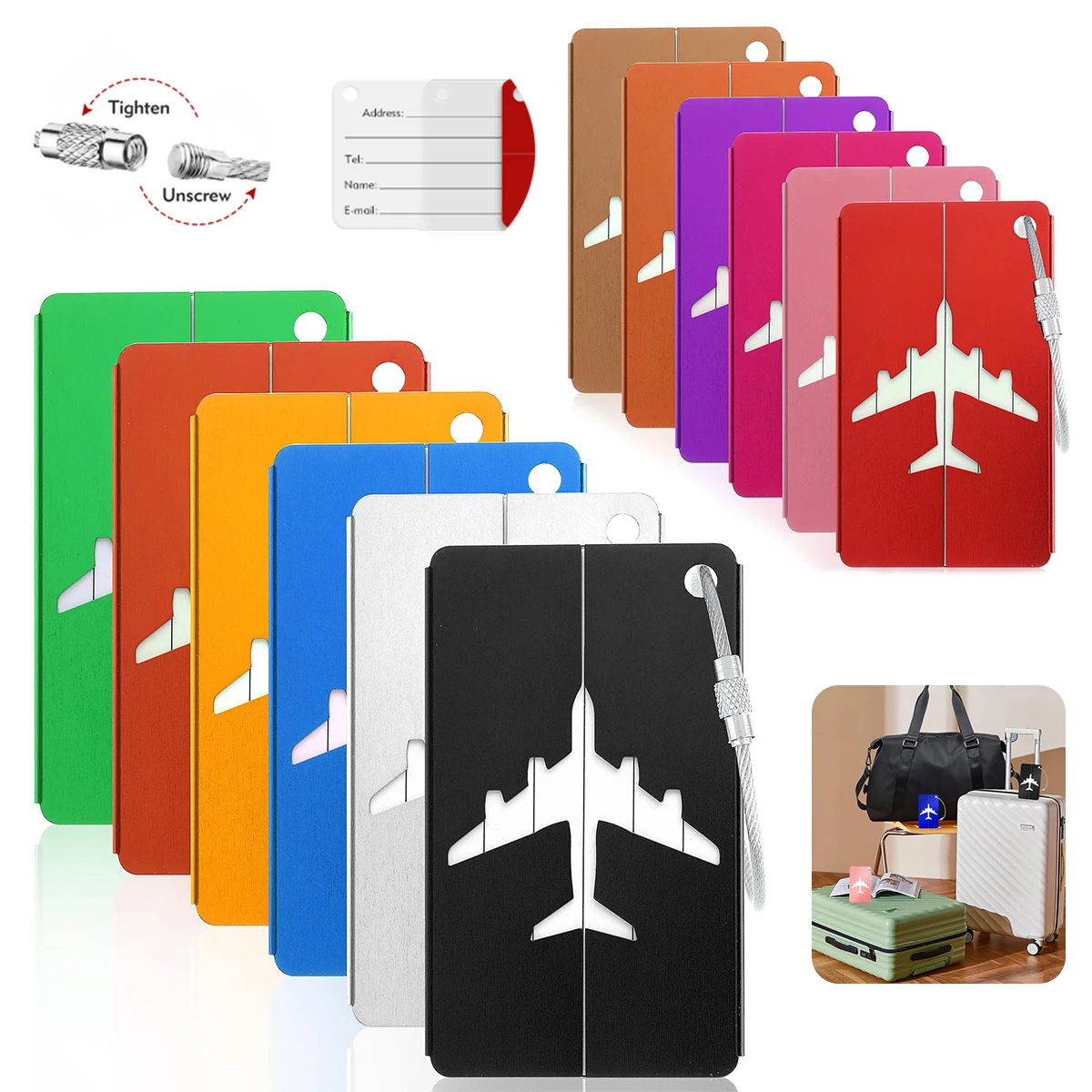 อลูมิเนียมอัลลอยด์แท็กกระเป๋าเ - Qantas Travel Accessories บทวิจารณ์และราคา