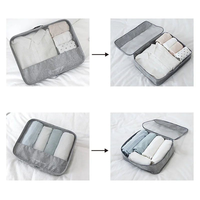 ชุดกระเป๋าจัดระเบียบสำหรับเดิน - Travel Accessories Packing Cubes บทวิจารณ์และราคา