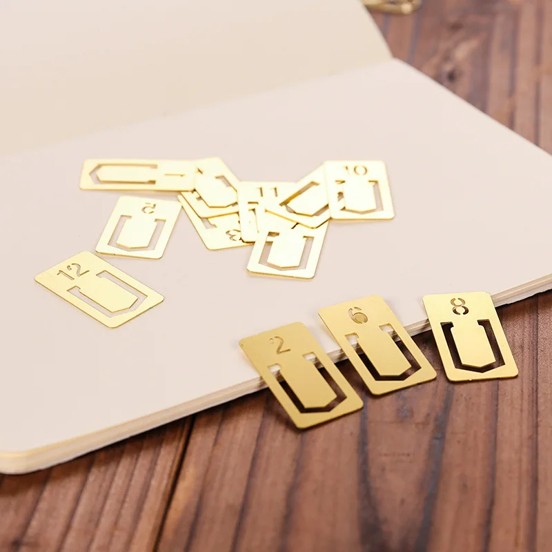 12 ชิ้น บุ๊คมาร์คทองแดง บุ๊คมา - Travel Journal Accessories บทวิจารณ์และราคา