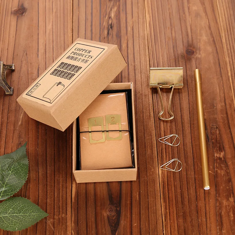 12 ชิ้น บุ๊คมาร์คทองแดง บุ๊คมา - Travel Journal Accessories บทวิจารณ์และราคา