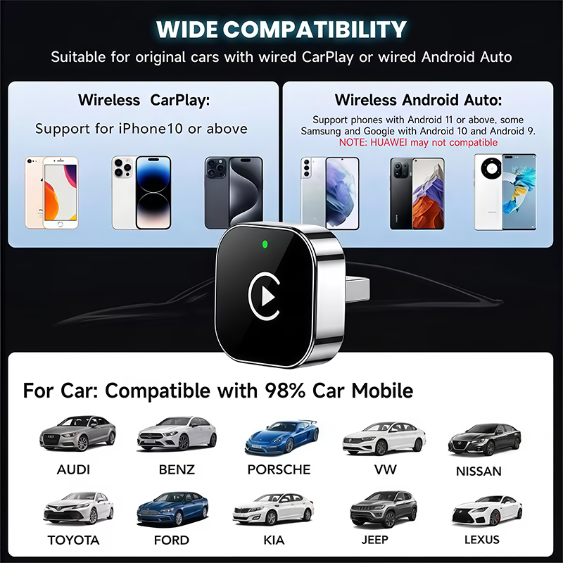 อะแดปเตอร์ CarPlay ไร้สายแบบ 2 - Travel Plug Type C บทวิจารณ์และราคา