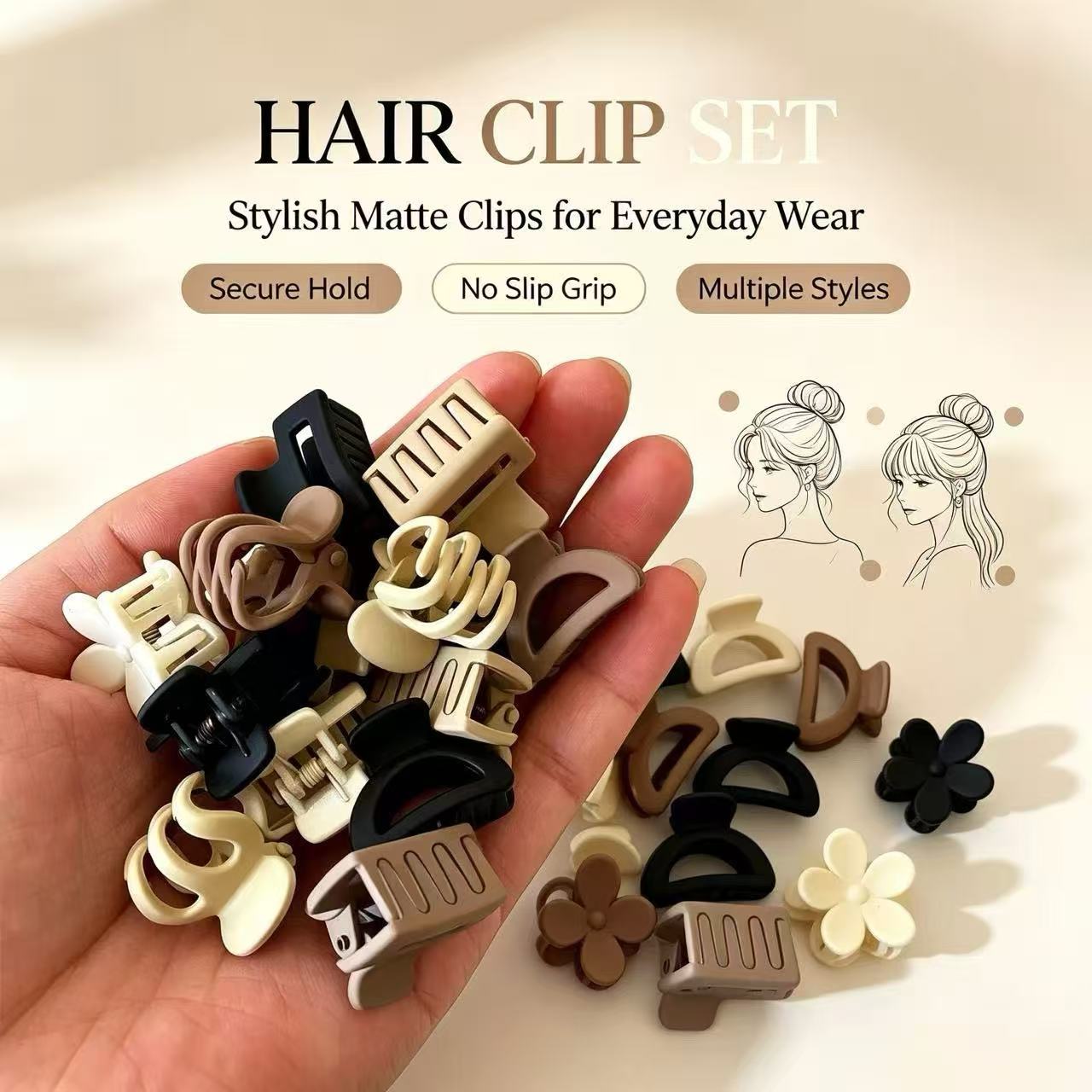 10/20/30 ชิ้น คลิปหนีบผมสีเบจแ - Travel Accessories Pack บทวิจารณ์และราคา