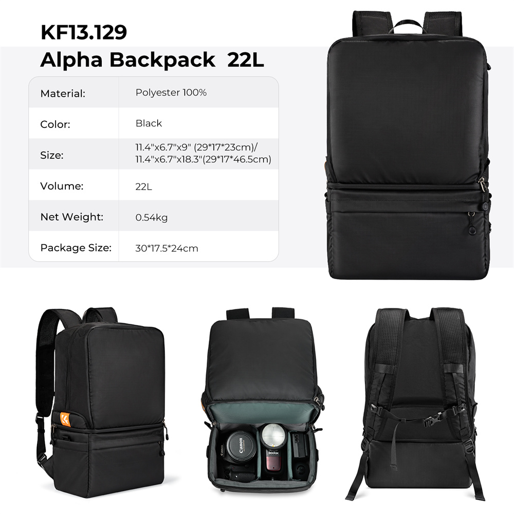 K&F CONCEPT 22L กระเป๋ากล้อง 2 - Camera Bag Travel บทวิจารณ์และราคา