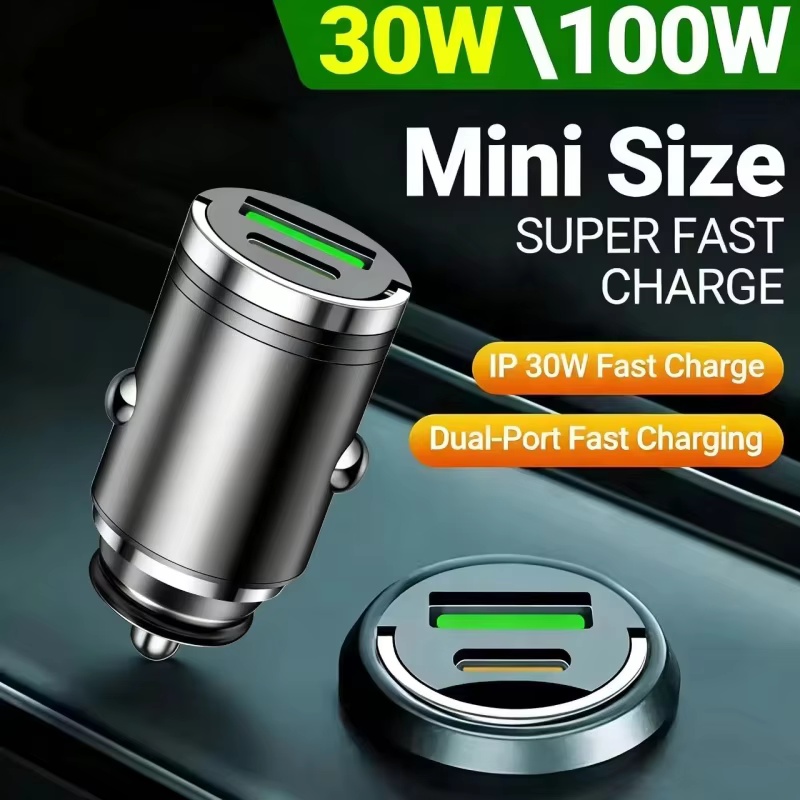 100W PD USB ที่ชาร์จในรถยนต์ ไ - Travel Plug Type C บทวิจารณ์และราคา