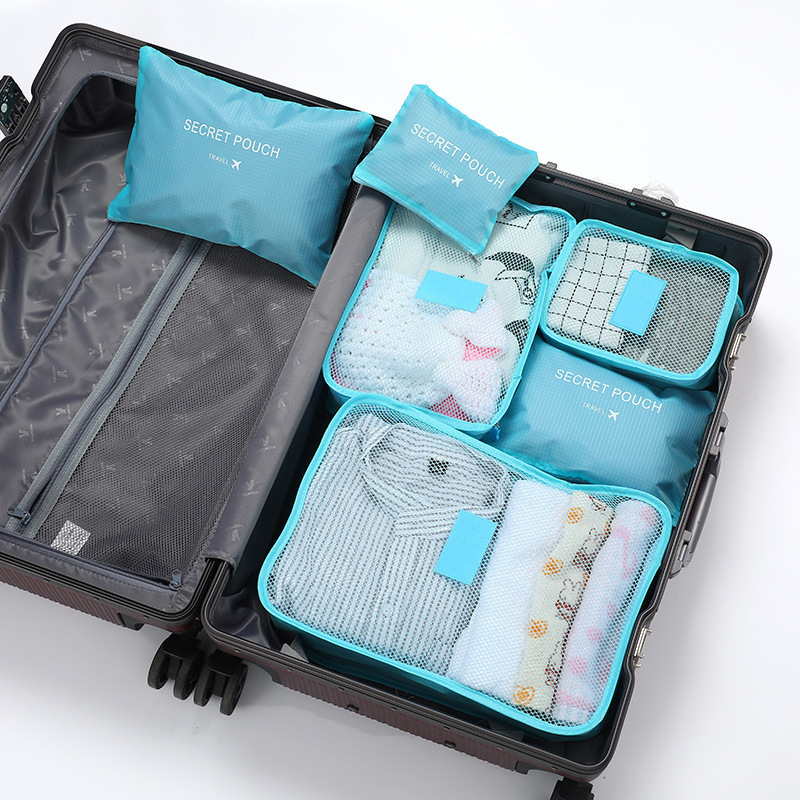 6 ชุดกระเป๋าเก็บของสำหรับเดินท - Travel Accessories Packing Cubes บทวิจารณ์และราคา