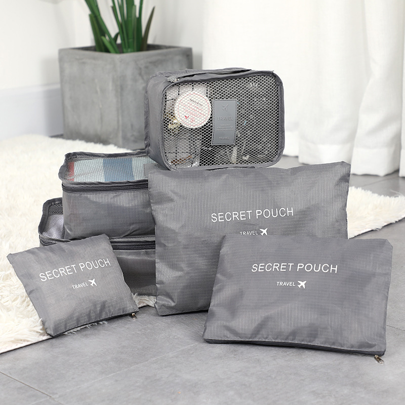 6 ชุดกระเป๋าเก็บของสำหรับเดินท - Travel Accessories Packing Cubes บทวิจารณ์และราคา