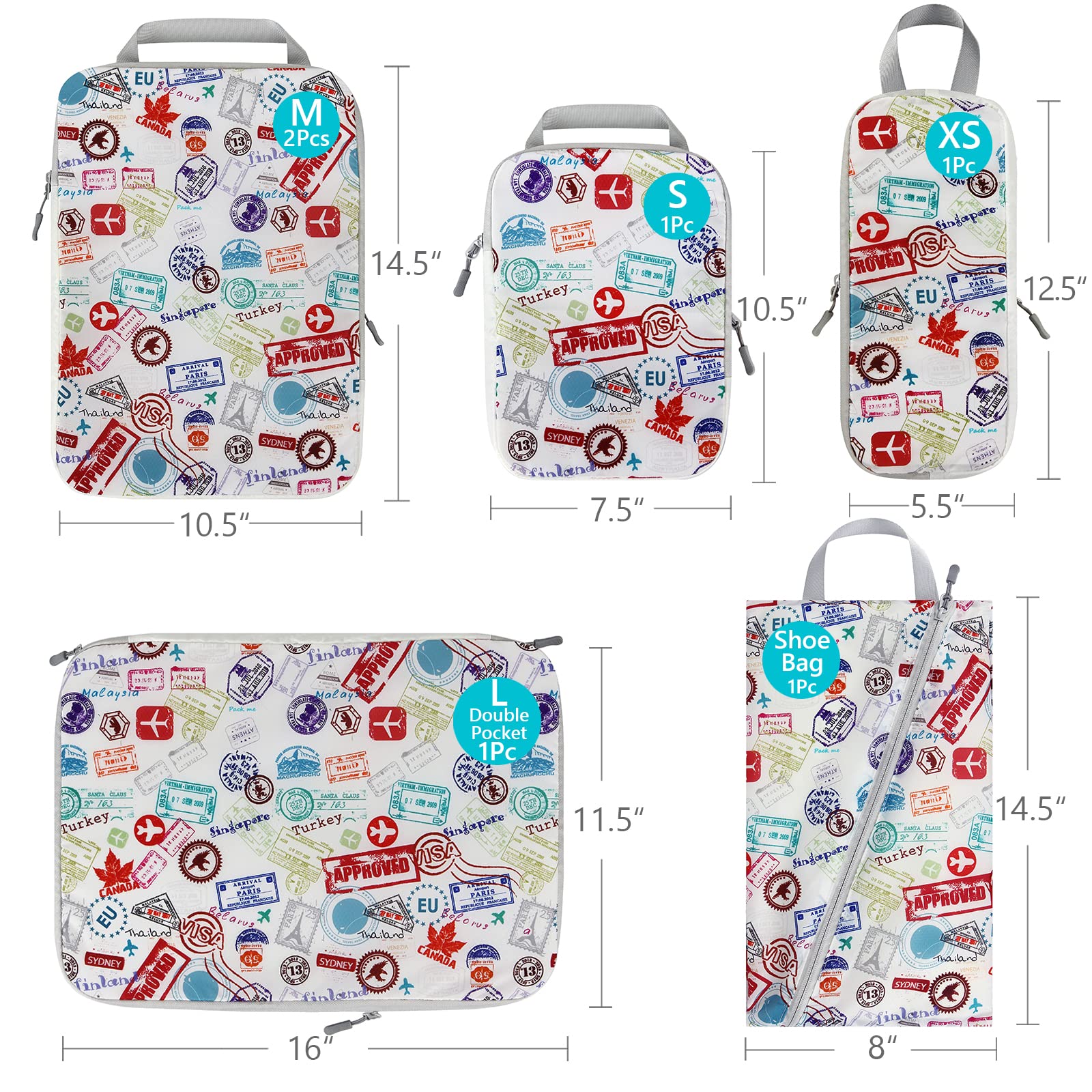 4/6PCS Travel การบีบอัดก้อนบรร - Travel Accessories Packing Cubes บทวิจารณ์และราคา