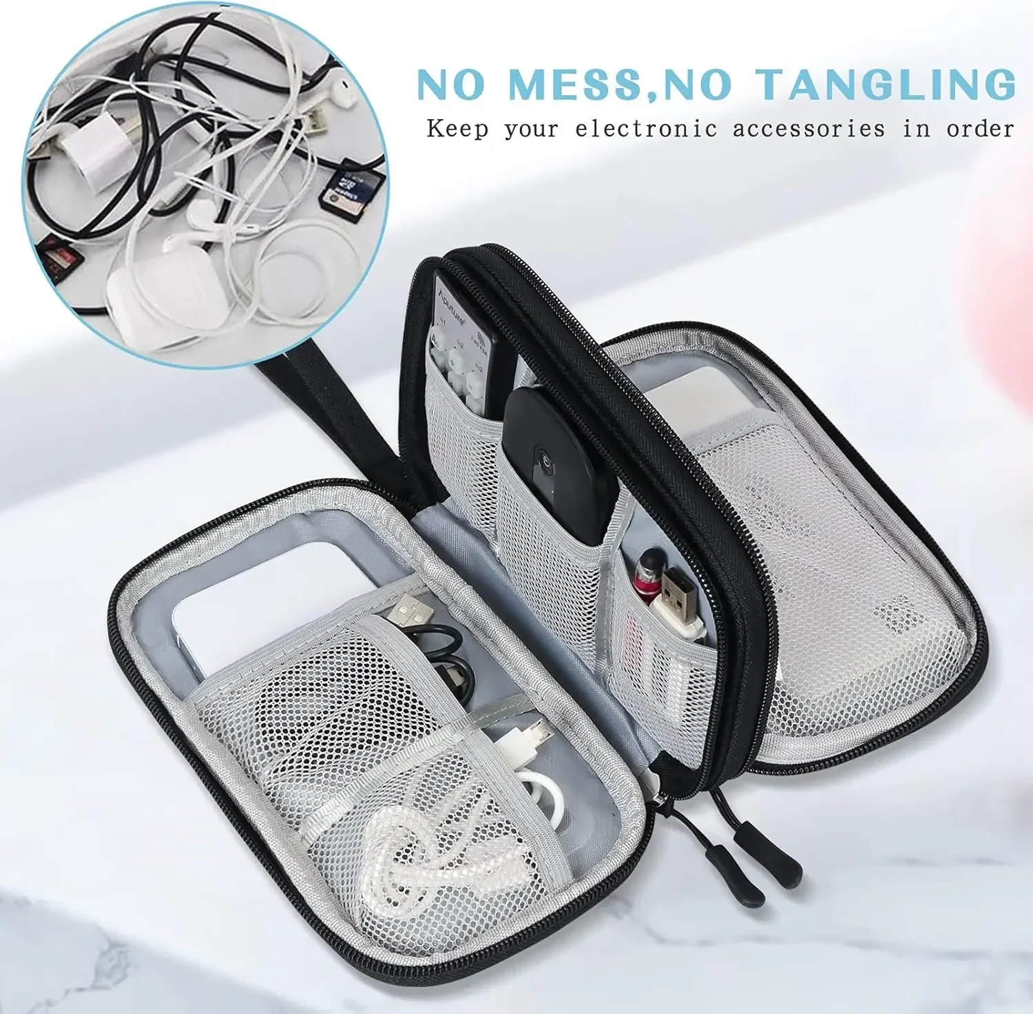 กระเป๋าเก็บสายชาร์จแบบพกพา กระ - Travel Z บทวิจารณ์และราคา