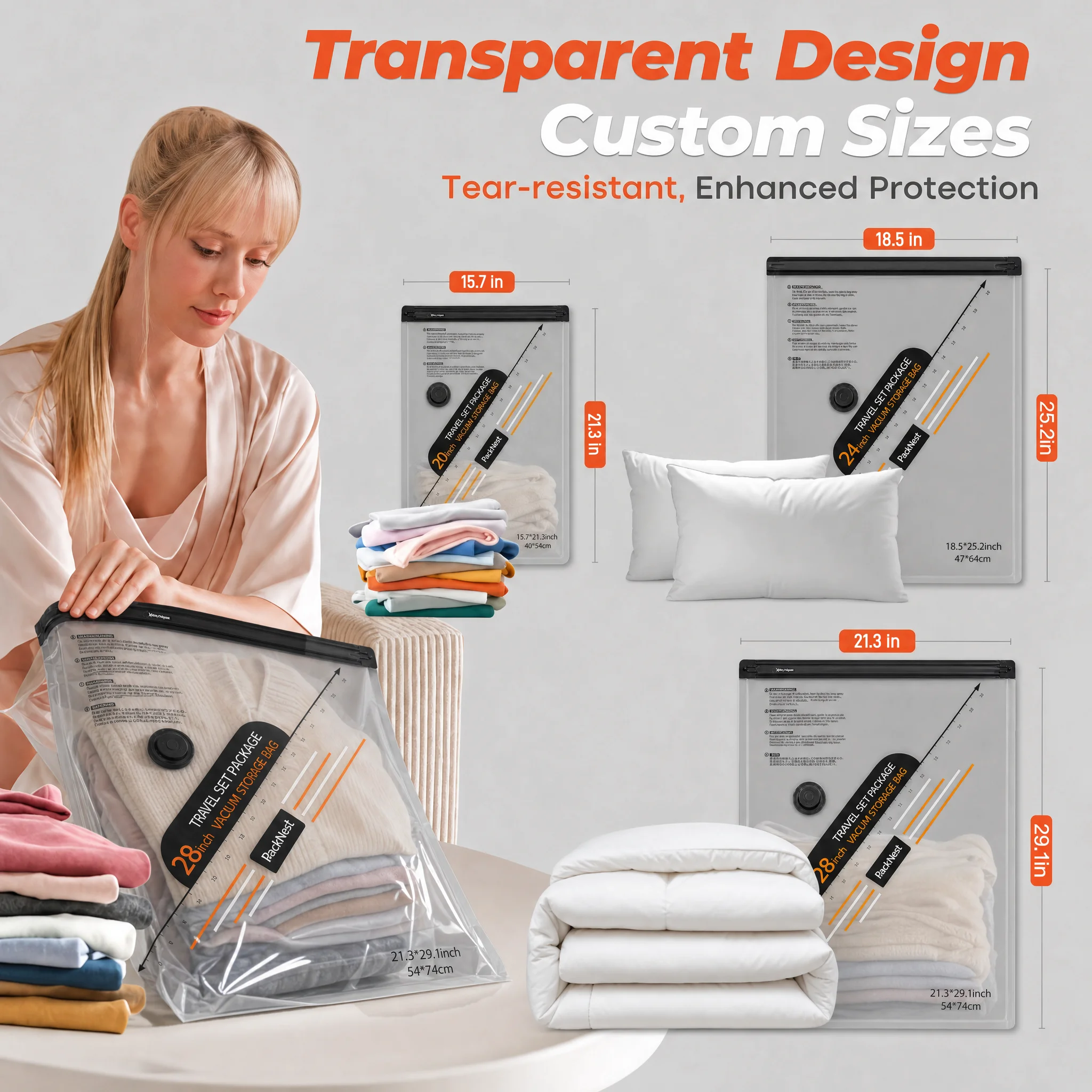 ถุงจัดเก็บสุญญากาศแบบบีบอัดพร้ - Travel Accessories Packing Cubes บทวิจารณ์และราคา