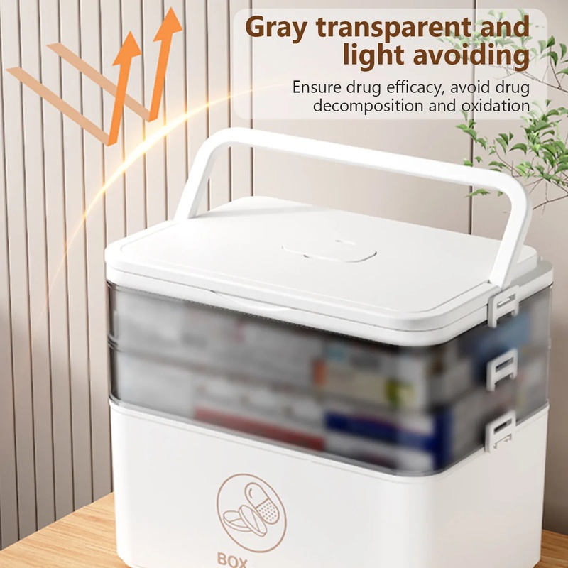 กล่องยาแบบพกพาความจุขนาดใหญ่ ช - First Aid Travel Kit บทวิจารณ์และราคา