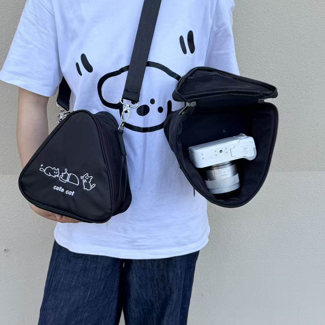 กระเป๋ากล้องทรงสามเหลี่ยมลายน่ - Camera Bag Travel บทวิจารณ์และราคา