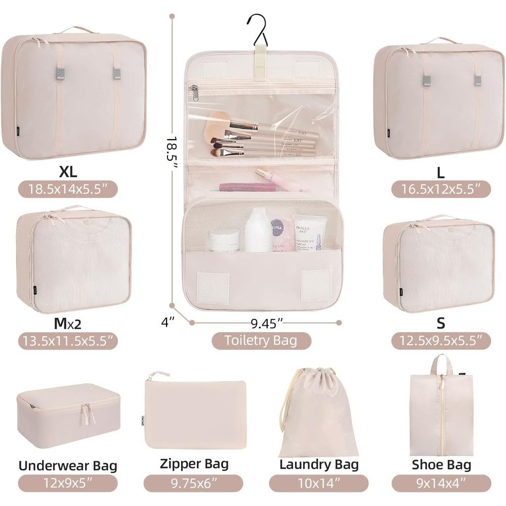 ชุด/8 ชิ้น ชุด/10 ชิ้น ถุงจัดร - Travel Accessories Packing Cubes บทวิจารณ์และราคา