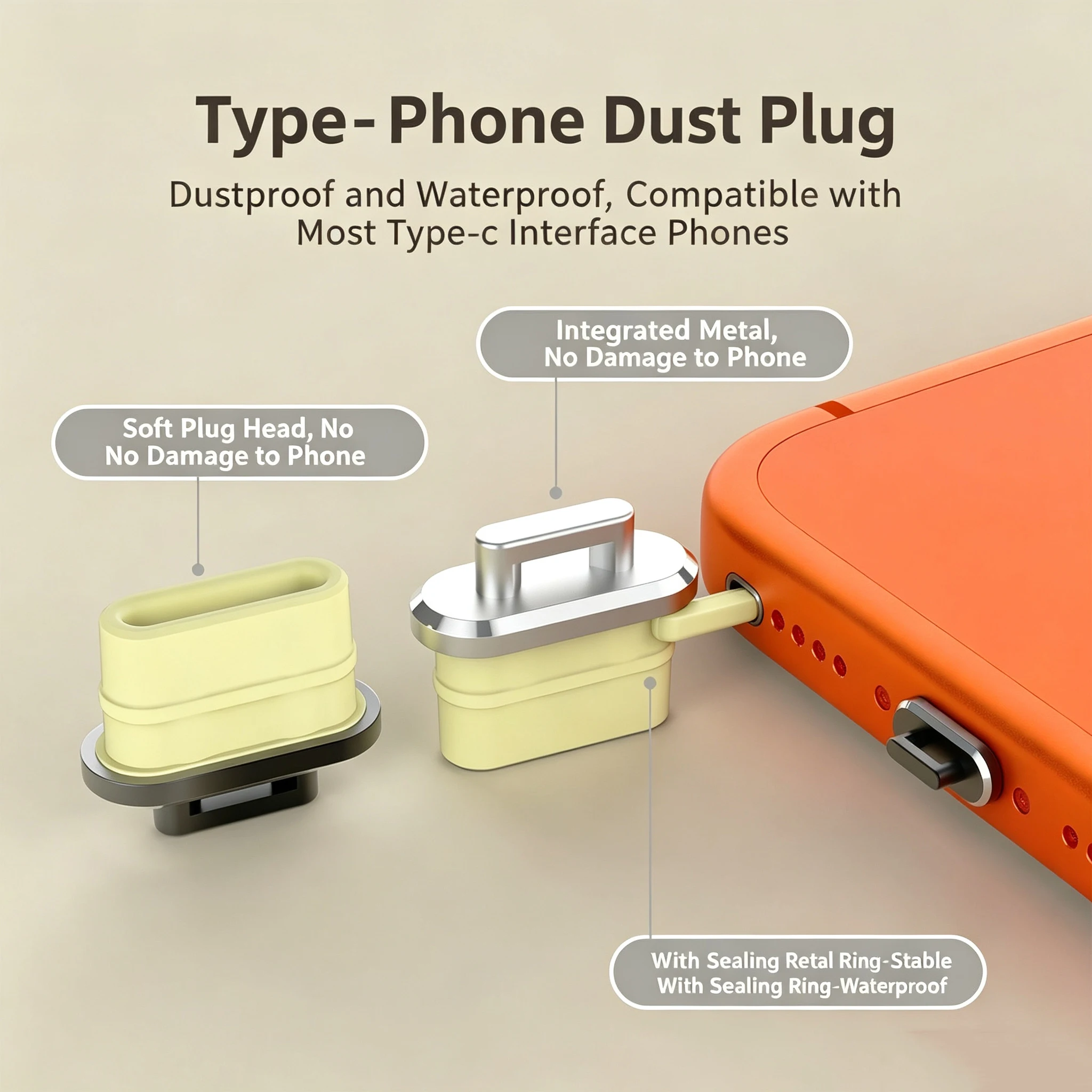 6-1 ชิ้น ปลั๊กกันฝุ่นแบบใสสำหร - Travel Plug Type C บทวิจารณ์และราคา