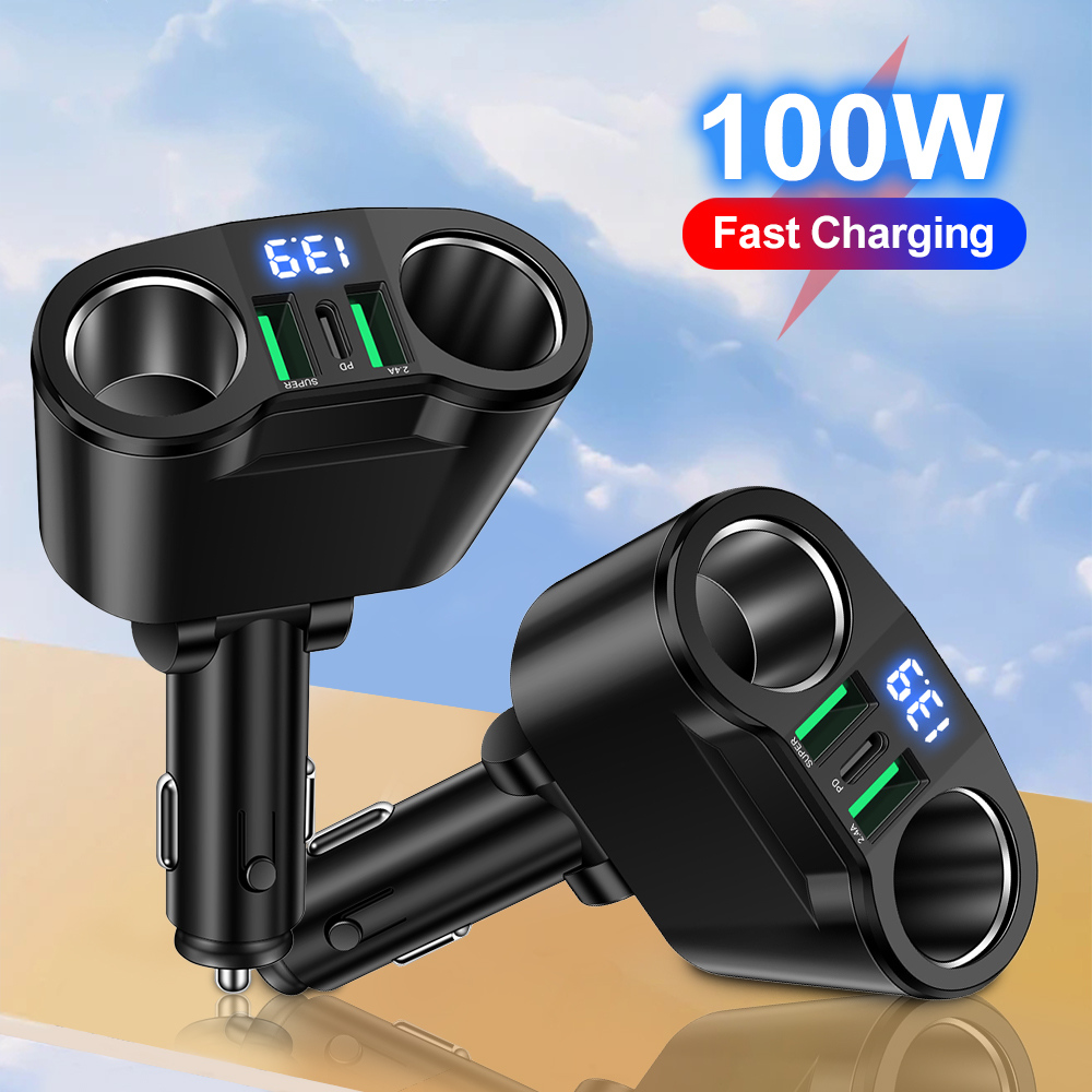 อะแดปเตอร์ชาร์จในรถยนต์ USB Ty - Travel Plug Type C บทวิจารณ์และราคา