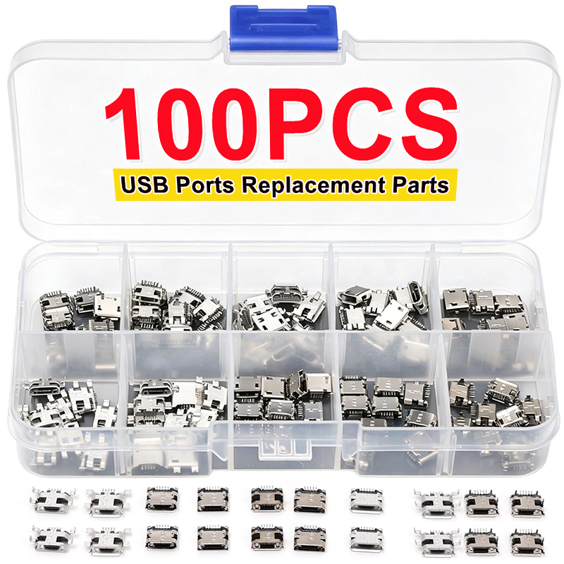 100 ชิ้น/แพ็ค 10 แบบ ขั้วต่อ U - Travel Plug Type C บทวิจารณ์และราคา