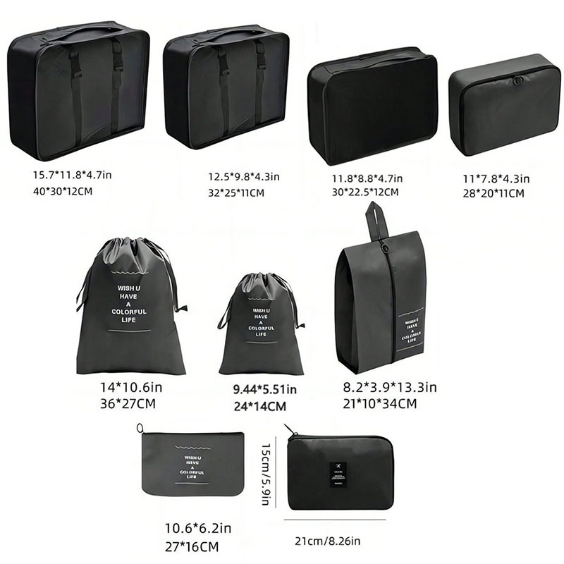 9 ชิ้น Travel Organizer กระเป๋ - Travel Accessories Packing Cubes บทวิจารณ์และราคา