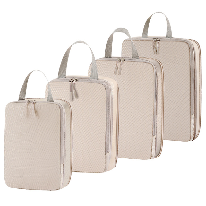4 ชิ้น/เซ็ตการบีบอัดก้อนบรรจุช - Travel Accessories Packing Cubes บทวิจารณ์และราคา