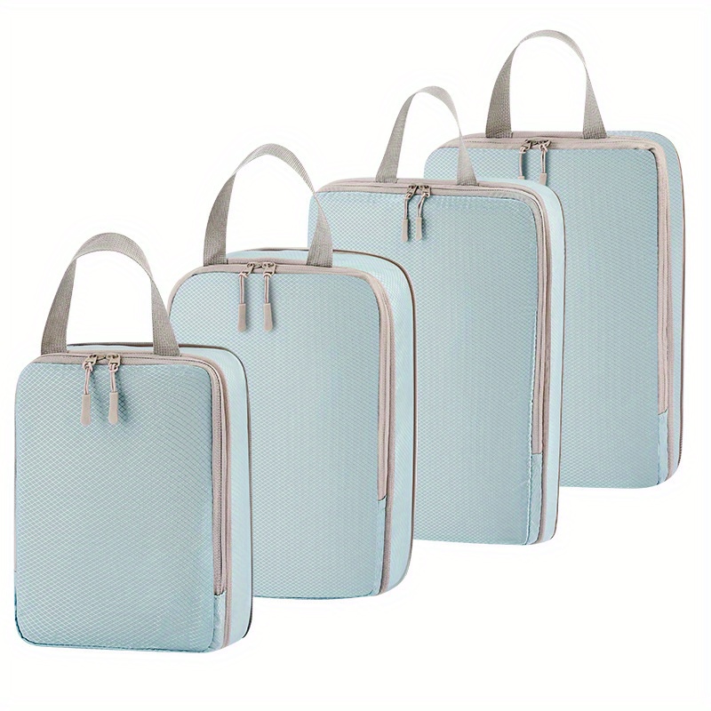 4 ชิ้น/เซ็ตการบีบอัดก้อนบรรจุช - Travel Accessories Packing Cubes บทวิจารณ์และราคา