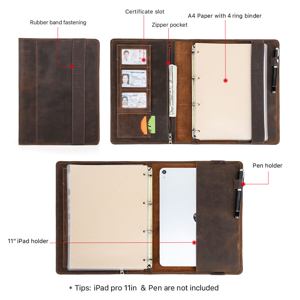 แบบย้อนยุคสุดหรูเคสหนังโน้ตบุ๊ - Travel Journal Accessories บทวิจารณ์และราคา