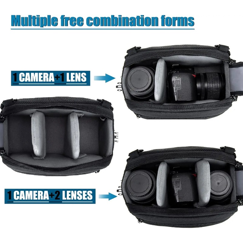กระเป๋าสะพายไหล่เดียวกันน้ำสำห - Camera Bag Travel บทวิจารณ์และราคา